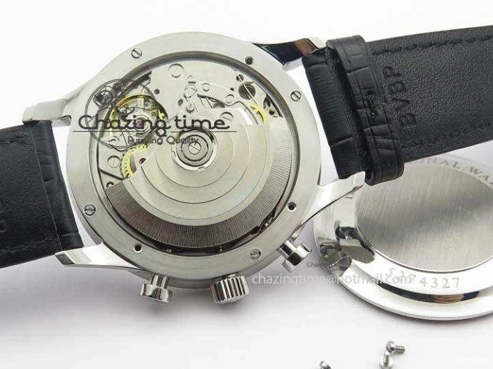 MIROTIME 0517 Reliable Portuguese IW371447 ZF 1:1 Best Edition SS Black Dial On Black Leather Strap A79350 V 7274